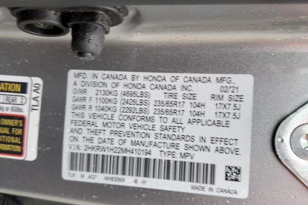 2021 Honda CR-V с пробегом 34 134 км