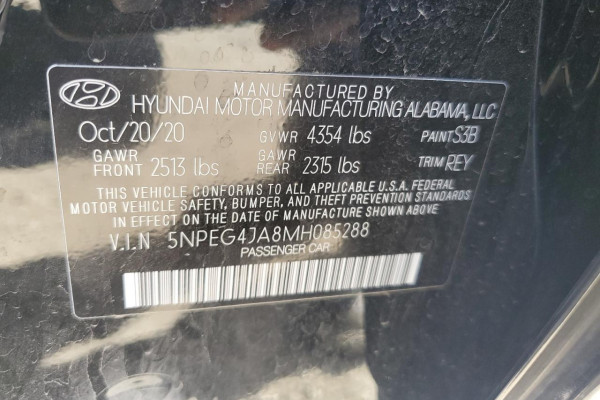 2020 Hyundai Sonata с пробегом 76 023 км