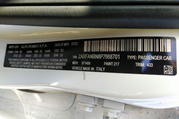 2022 Alfa Romeo Giulia с пробегом 45 935 миль